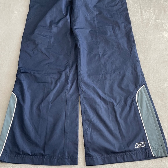 Reebok Vintage Men’s Track Windbreaker Pants Ankle Zippers Size Medium Navy Blue - Picture 7 of 12